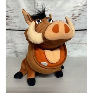 2002 Hasbro Disney‎ The Lion King Talking FEED ME PUMBA Warthog Plush